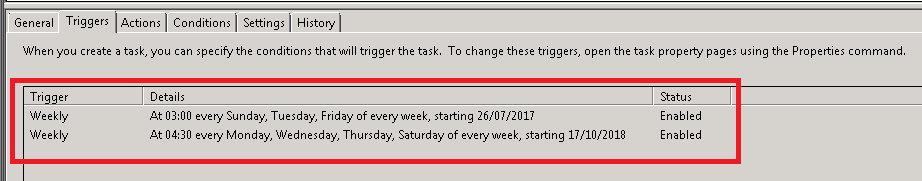 scheduled task triggers